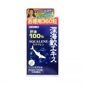 Dầu gan cá mập 100% Squalene Orihiro 360 viên.